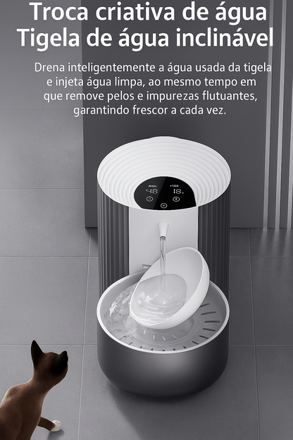 Bebedouro Automático 3L p/ Pets – Água Limpa e Sem Bagunça