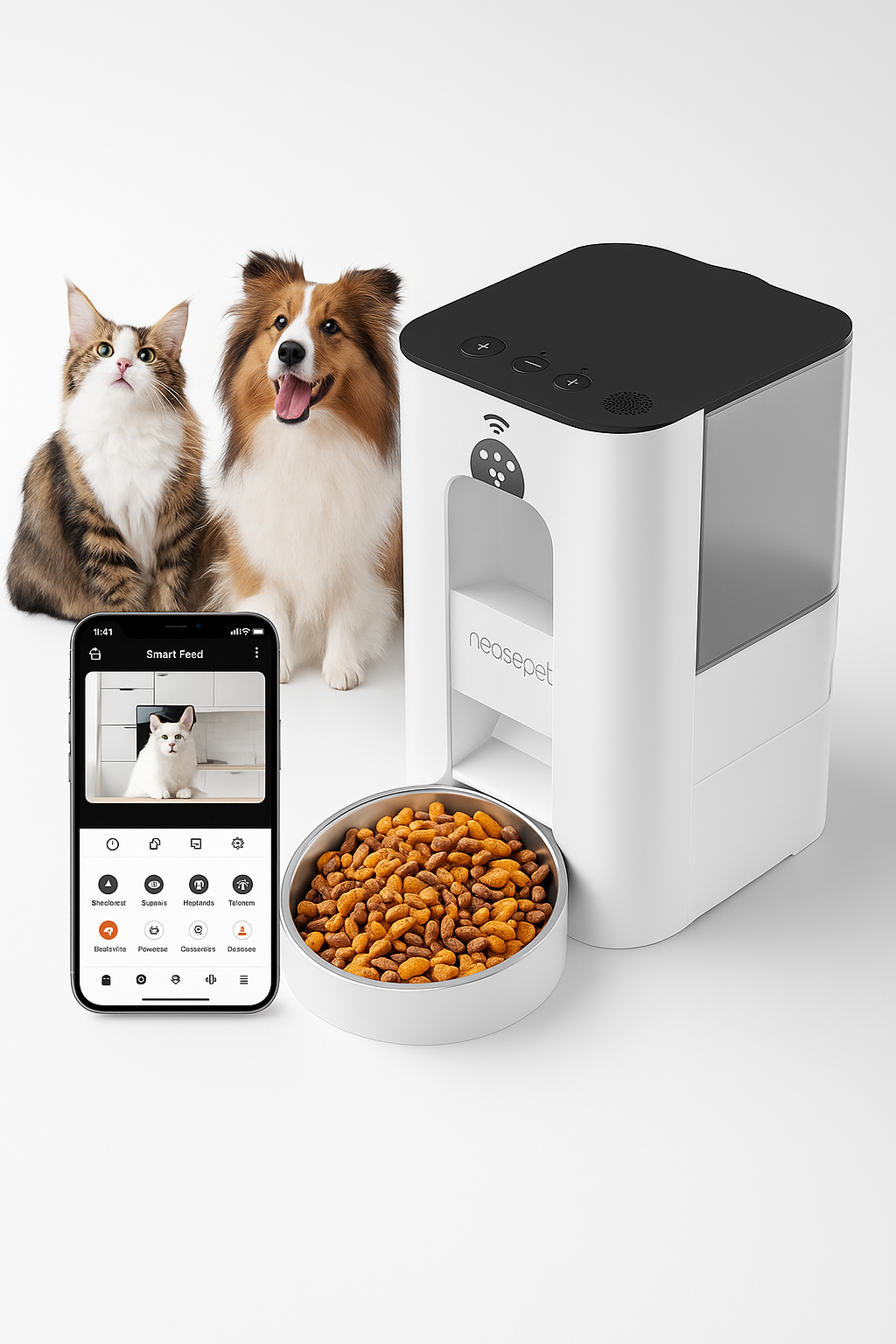 Alimentador Inteligente Newpet 4L com Câmera e APP – Bivolt