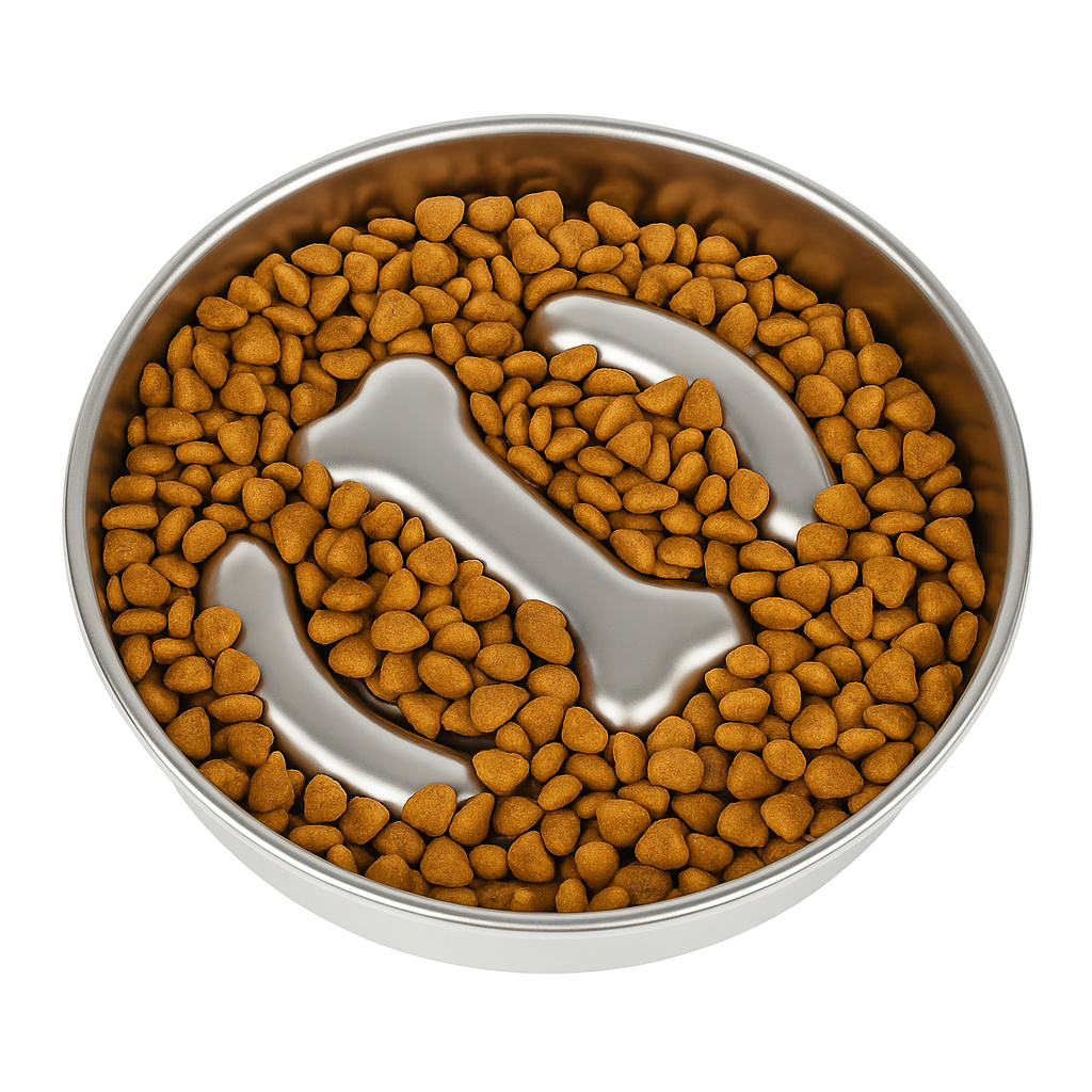 Tigela Lenta Inoxidável para Cães – Antiasfixia