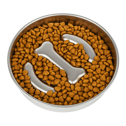 Tigela Lenta Inoxidável para Cães – Antiasfixia