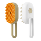 Escova a Vapor 3 em 1 para Pets – Limpa, Massageia e Remove Pelos