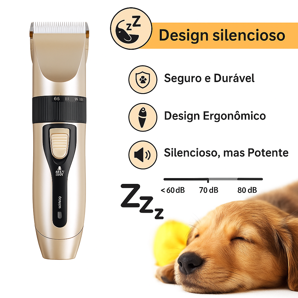 Máquina de Tosa Profissional para Cachorro e Gato Pet