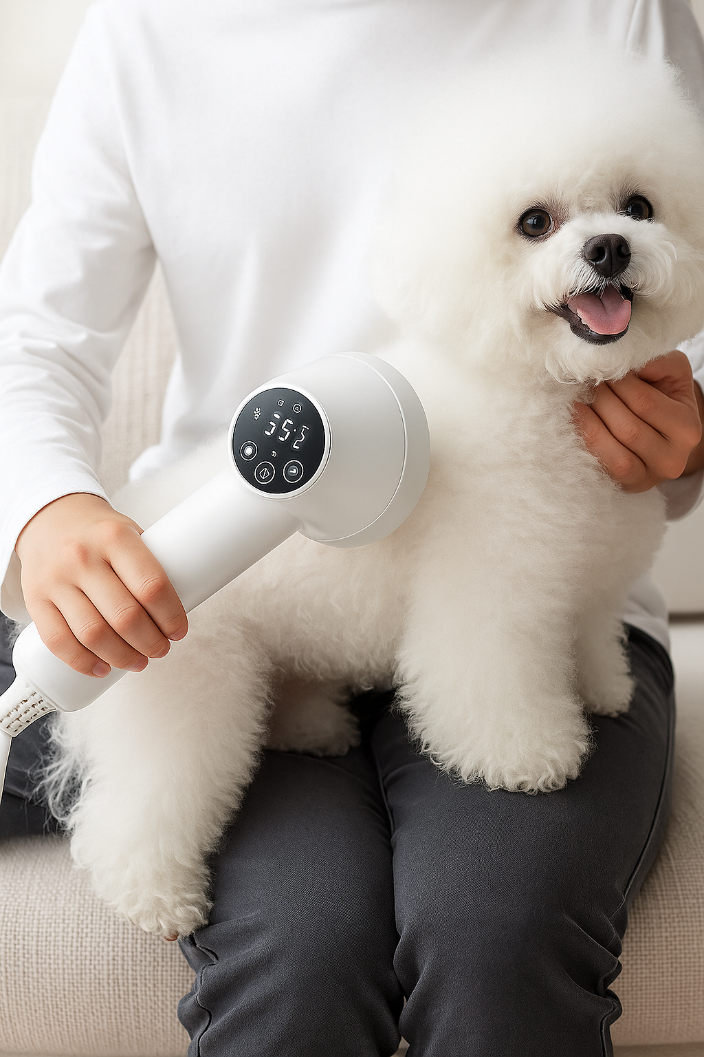 Secador Profissional para Pets com Escova e Vento Quente