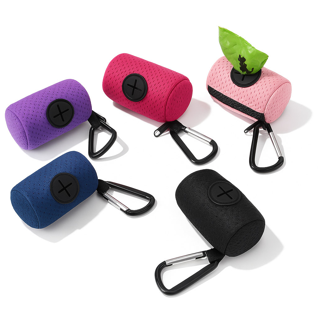 Chaveiro Porta Saquinhos Descartáveis para Cães com Dispensador Portátil e Seguro