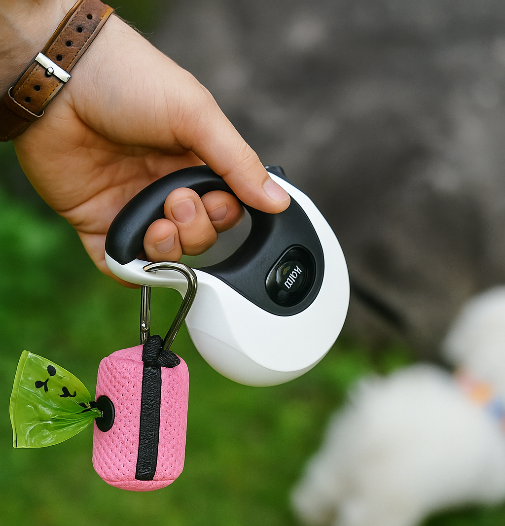 Chaveiro Porta Saquinhos Descartáveis para Cães com Dispensador Portátil e Seguro