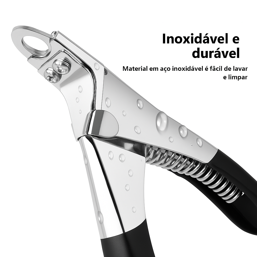 Tesoura de Unha Pet Inox + Lixa – Precisa e Confortável