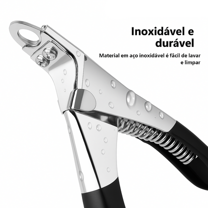 Tesoura de Unha Pet Inox + Lixa – Precisa e Confortável