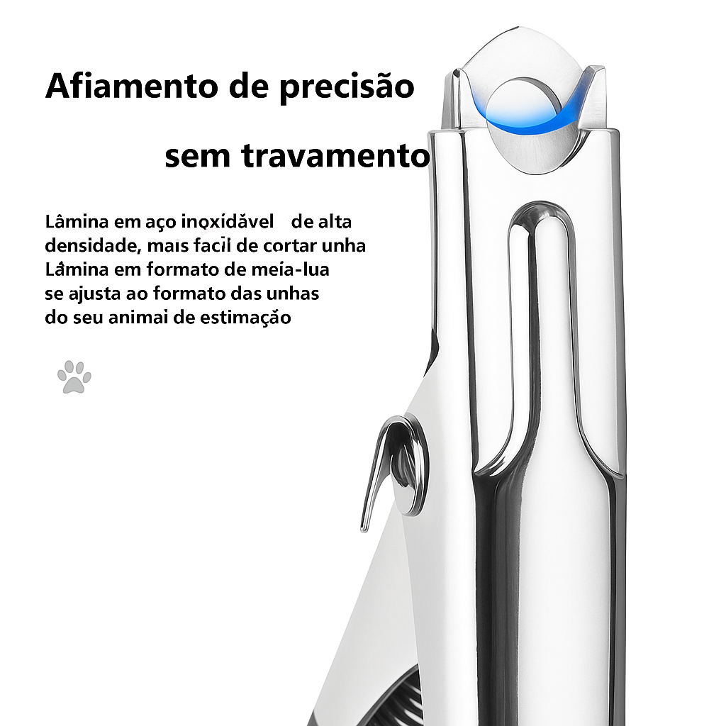 Tesoura de Unha Pet Inox + Lixa – Precisa e Confortável