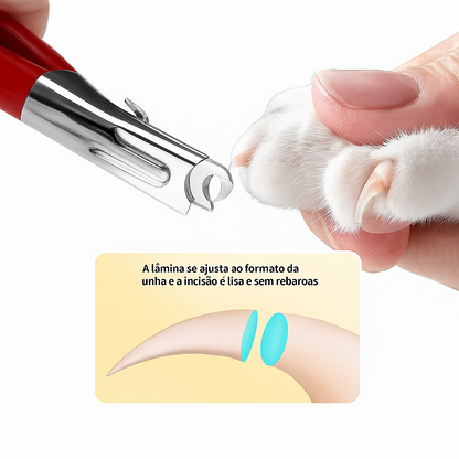 Tesoura de Unha Pet Inox + Lixa – Precisa e Confortável