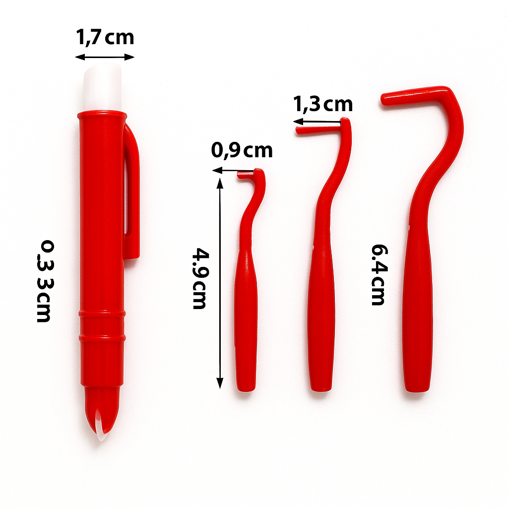 Kit 4 Ferramentas Removedoras de Pulgas e Carrapatos PET