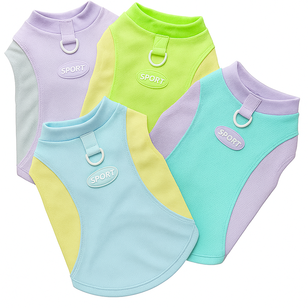 Colete Refrescante Pet com Proteção Solar e Alça D