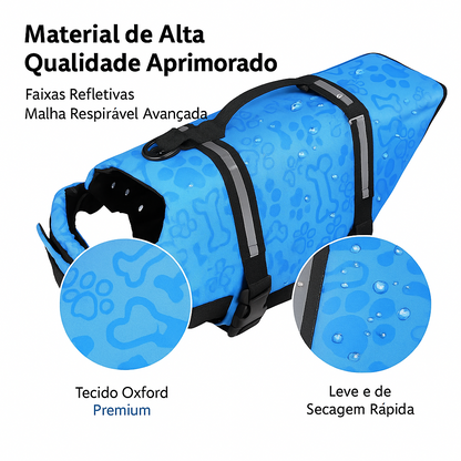 Colete Salva-Vidas para Cães com Alça, Refletivo e Ajustável