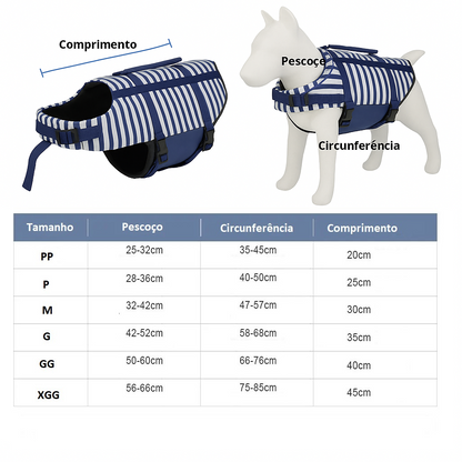 Colete de Natação para Cachorros – Flutuante, Reflexivo e Seguro