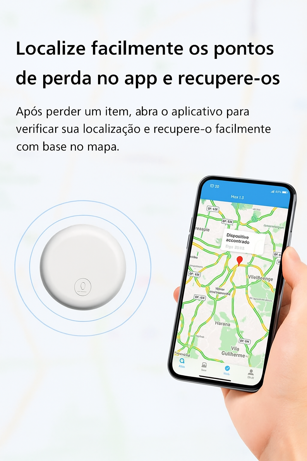 Mini Rastreador GPS Bluetooth Xiaomi – Localizador Anti-Perda para Pets, Crianças e Carteira