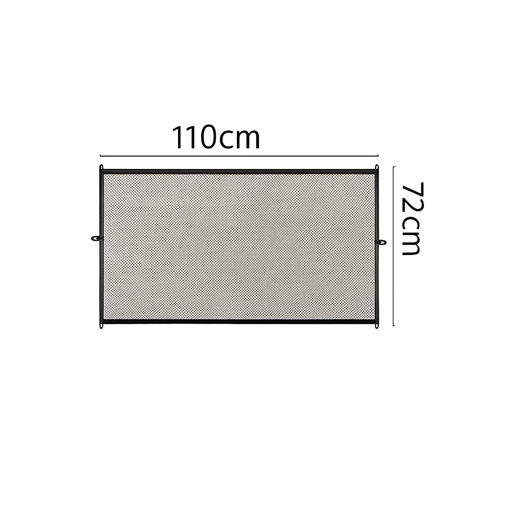 Barreira para Cães Dobrável com Rede Respirável e Ganchos – Porta de Segurança para Pets