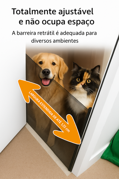 Cerca de Segurança Retrátil para Pets – Portas e Escadas