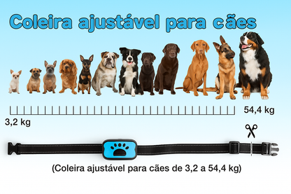 Coleira Antilatido Ultrassônica USB Ajustável p/ Cães