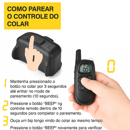 Coleira Recarregável Antilatido para Cães Pequenos