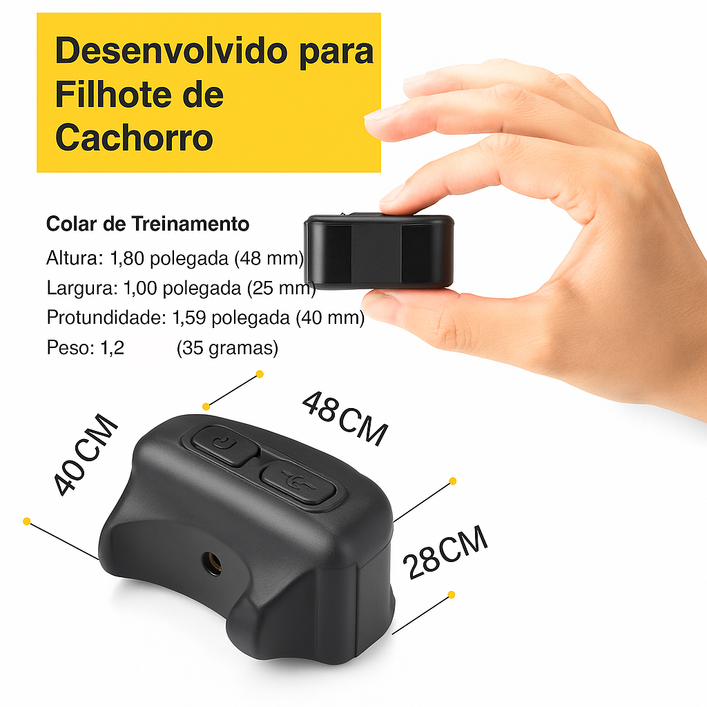 Coleira Recarregável Antilatido para Cães Pequenos