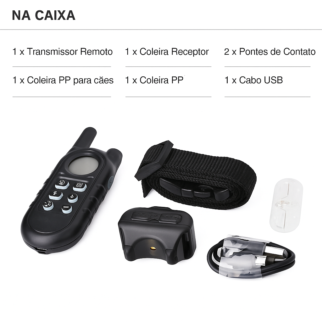 Coleira Recarregável Antilatido para Cães Pequenos