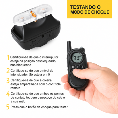 Coleira Recarregável Antilatido para Cães Pequenos