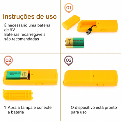 Dispositivo Ultrassônico 3 em 1 Antilatidos com Lanterna