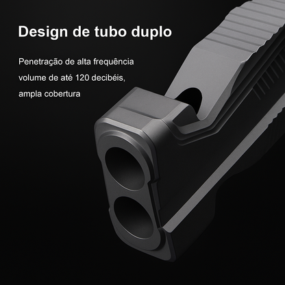 Apito Duplo de Titânio p/ Treinamento e Obediência Pet