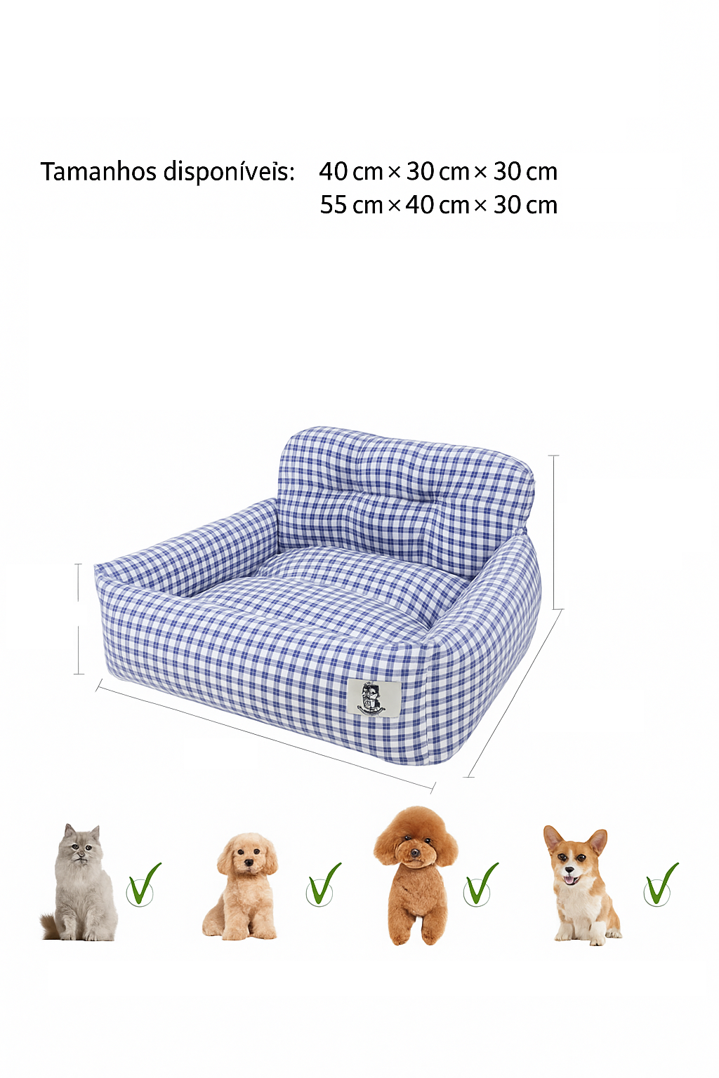 Cama para Cachorro e Gato Viagem | Capa de Assento Segura