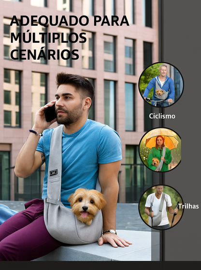 Bolsa Pet de Algodão Confortável para Viagem e Passeio