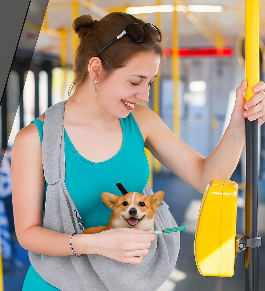 Bolsa Pet de Algodão Confortável para Viagem e Passeio