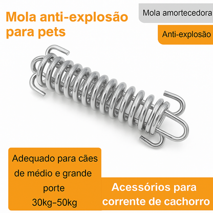 Fivela de Mola Resistente para Cães | Absorve Impactos e Segurança