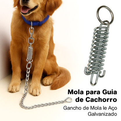 Fivela de Mola Resistente para Cães | Absorve Impactos e Segurança