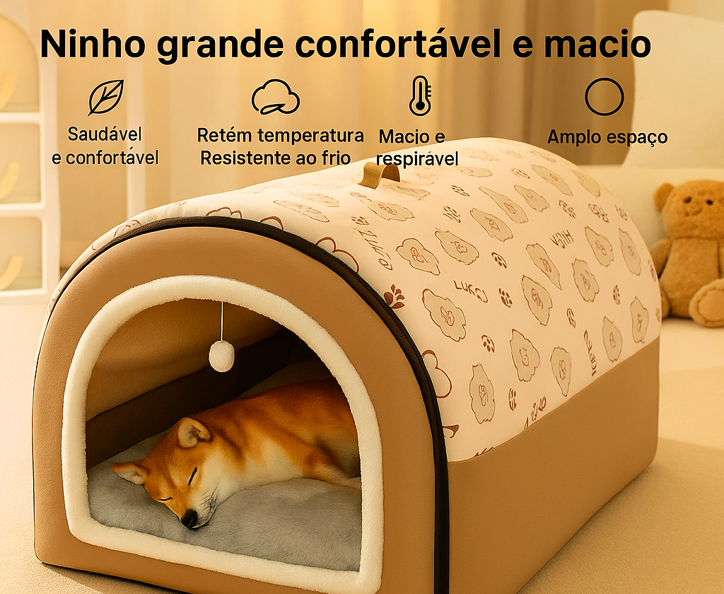 Cama Macia Antiderrapante para Cães Pequenos e Gatos