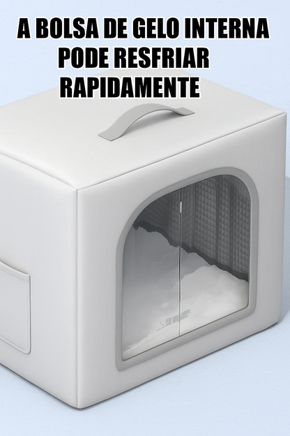 Casa térmica para cães e gatos com resfriamento portátil