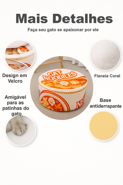 Cama de Gato CAT NOODLES Quentinha e Fofa Inverno Lavável