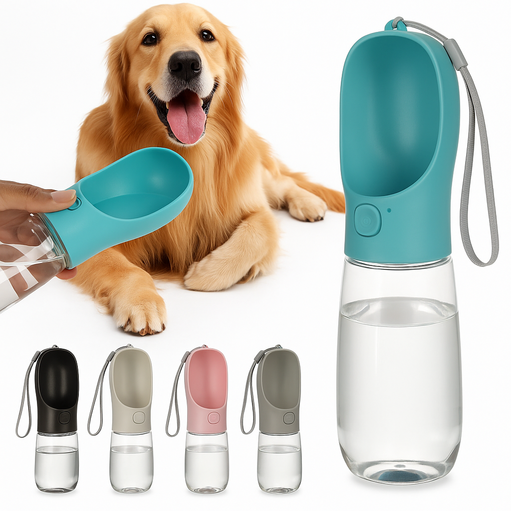 Garrafa Portátil para Cães | Antivazamento e Leve