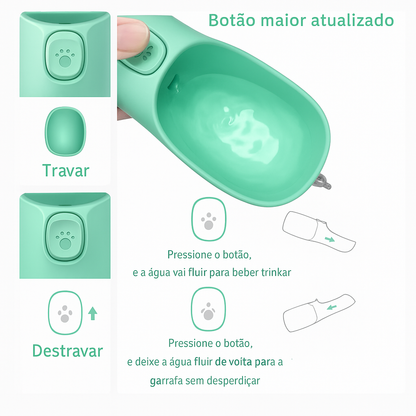 Garrafa Portátil para Cães | Antivazamento e Leve