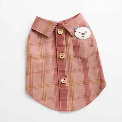 Camisa Xadrez para Pet - Verão Leve e Respirável para Cães e Gatos