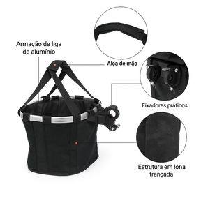 Cesta de Bicicleta 2 em 1 para Cães Pequenos até 5kg