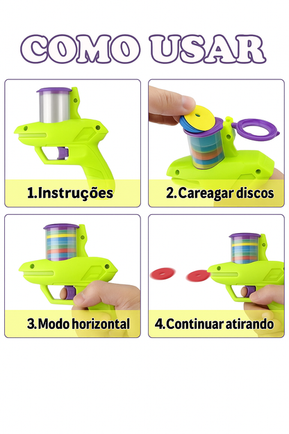 Lançador Nabo Pet com Discos | Brinquedo Interativo Gato