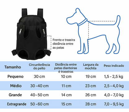 Mochila Pet Camuflada Respirável para Cães e Gatos