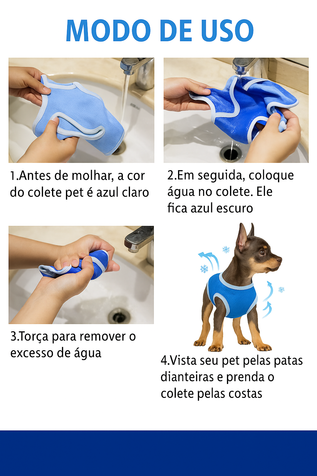 Colete de Resfriamento p/ Cães – Proteção UV