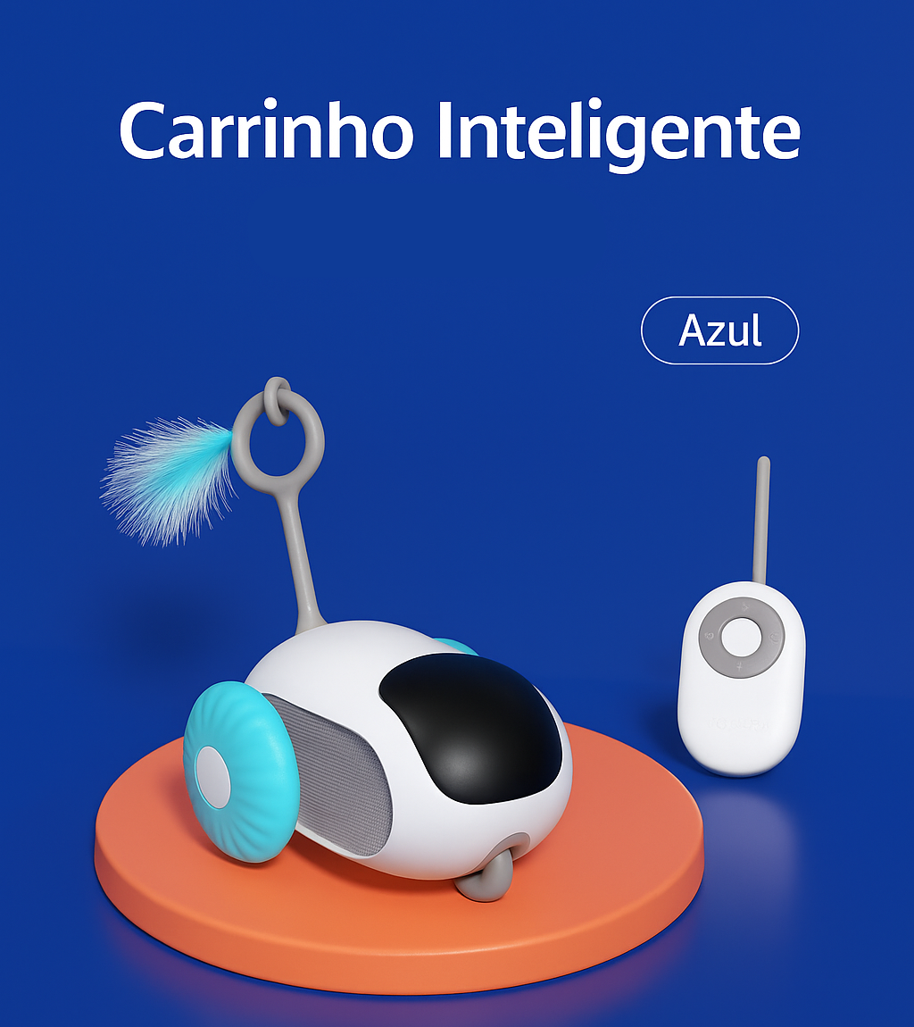Brinquedo Inteligente para Gatos – Carrinho Rato Recarregável