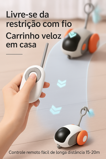 Brinquedo Inteligente para Gatos – Carrinho Rato Recarregável