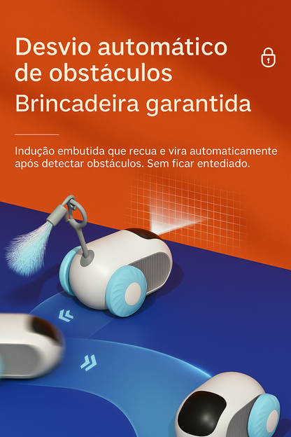 Brinquedo Inteligente para Gatos – Carrinho Rato Recarregável