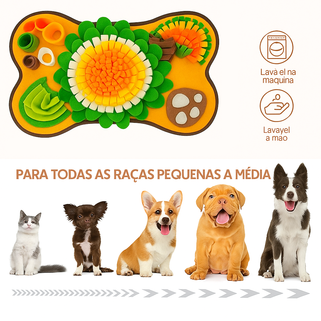 Tapete Interativo para Pets – Antiestresse e Alimentação Lenta