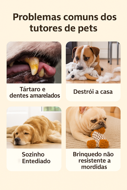 Brinquedo Interativo e Mastigável para Cães com Som