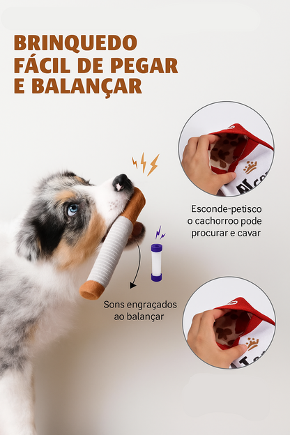 Brinquedo Interativo de Pelúcia Cigarro para Pets – Resistente