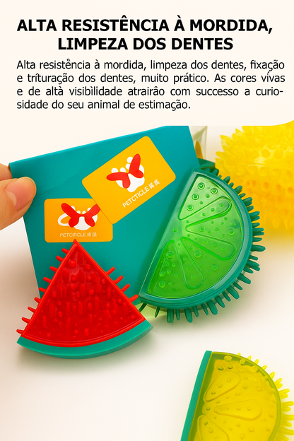 Kit 2 Brinquedos de Dentição Pet – Limpa Dentes e Resistente