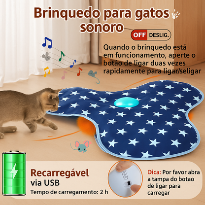 Brinquedo Interativo para Gatos com Penas e Sons